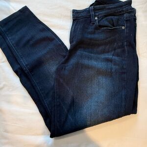 PAIGE Dark Indigo Straight Leg Jeans